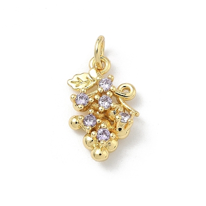 Латунные микро проложить кубического циркония подвески, винограда прелести, долговечный, стойки покрытие, без свинца и без кадмия, с целью перехода в кольце