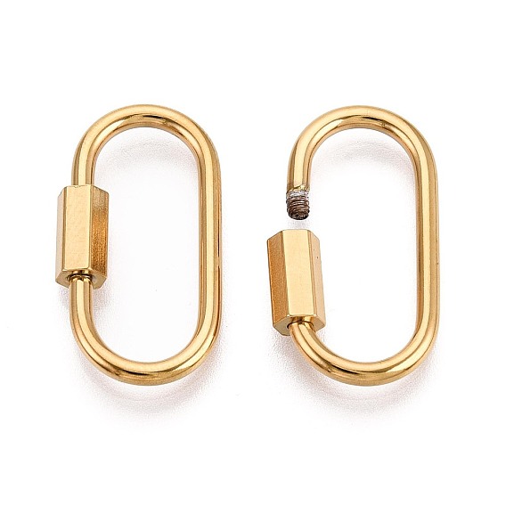 304 карабин с замком из нержавеющей стали, овальные, ионное покрытие (ip)