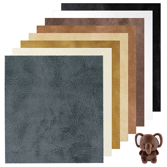 8 pièces 8 couleurs tissu polyester, accessoires pour vêtements de poupée