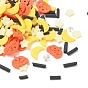 Halloween Handmade Polymer Clay Sprinkles Mix, Polymer Clay & & Plastic Rhinestone Cabochons, Moon & Star & Pumpkin, for Nail Art & Resin Decoration