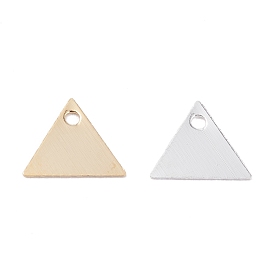 Brass Charms, Long-Lasting Plated, Triangle