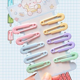 Macaron Color Alloy Alligator Hair Clips, Hair Accessories for Girls Women, Safety Pin Shape