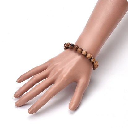 Woman's Wood Beads Stretch Bracelets
