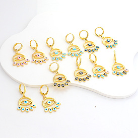 Leopard Head Earrings with Zirconia Stones and Gold Plating