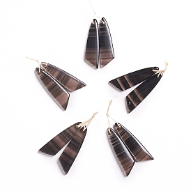 Natural Gemstone Pendants, for Jewelry Making, Wing