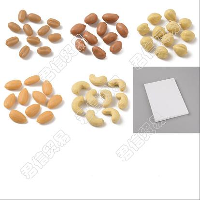 150g 5 стиль непрозрачная смола имитация орехов украшения, имитация еды, для домашнего декора, миндаль/пшеница/арахис/фундук/кешью