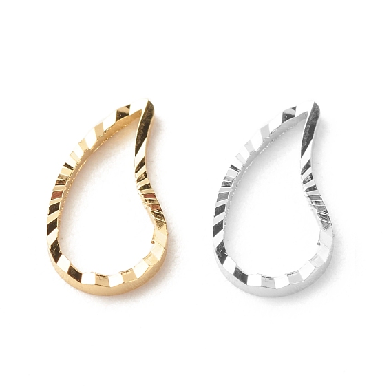 Brass Linking Rings, Long-Lasting Plated, Cadmium Free & Lead Free, Teardrop