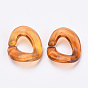 Acryl Link Ringe, Nachahmung Bernstein, Großloch perlen