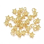 Electroplated Alloy Charms, Long-Lasting Plated, with Brass Jump Ring, Star