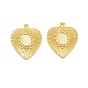 Подвеска в форме сердца из латуни с кабошоном, долговечный, стойки покрытие