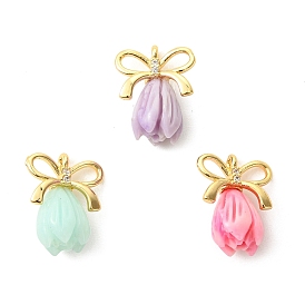 3 шт. 3 подвески из натуральных ракушек, окрашенные в цвета, , с латунными петлями в виде бантиков, разноцветные
