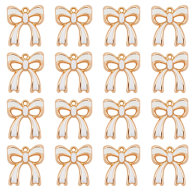 80подвески из эмали с покрытием из сплава, очарование бантом, золотые