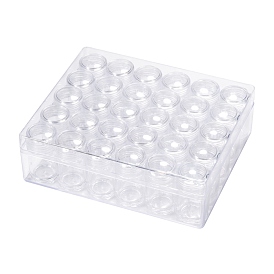 Récipients de stockage de perles en plastique rectangle, 14x16.7x5.4 cm, à propos de 30 pcs / boîte