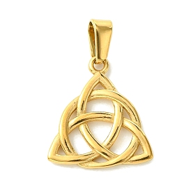 304 Stainless Steel Pendants, Trinity Knot Charm