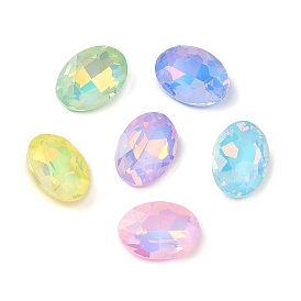 Glass Cabochons, Faceted, Oval