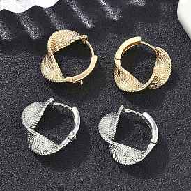 Латунные серьги обруча, твист