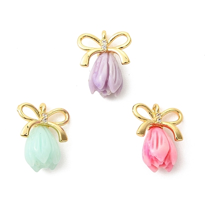 3 шт. 3 подвески из натуральных ракушек, окрашенные в цвета, , с латунными петлями в виде бантиков, разноцветные