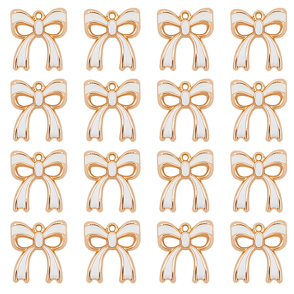 80подвески из эмали с покрытием из сплава, очарование бантом, золотые
