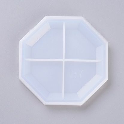 Silicone Cup Mats Molds, Resin Casting Molds, For UV Resin, Epoxy Resin Jewelry Making, Coaster, Octagon