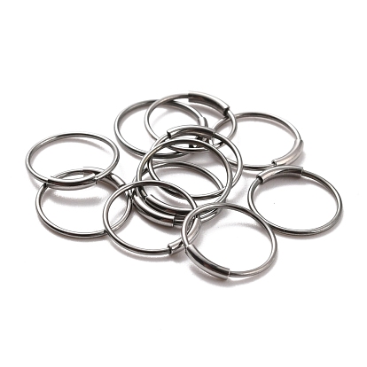 304 Stainless Steel Hoop Earrings, Round