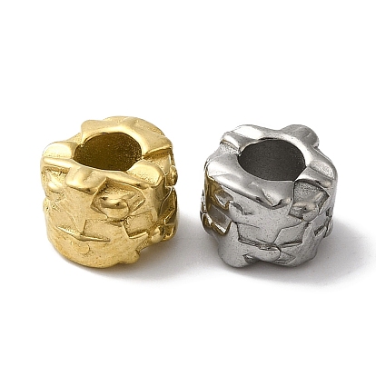 304 из нержавеющей стали европейские шарики, бусины с большим отверстием, колонка со звездой