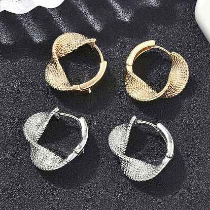 Латунные серьги обруча, твист