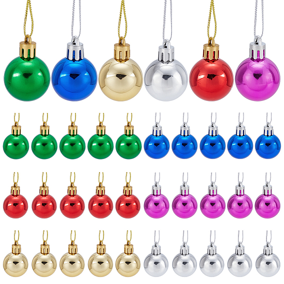 36шт. 6 цветов пластиковые шарики-подвески, для елки, украшения для дома на стену