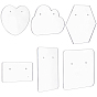6 Pcs 6 Style Acrylic Earring Displays, Mixed Shapes