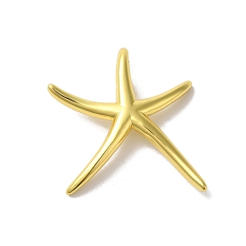 Rack Plating Star Brass Pendants, Cadmium Free & Lead Free, Long-Lasting Plated