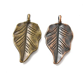 Сплавочные подвески тибетского стиля, без кадмия и без свинца, лист прелести