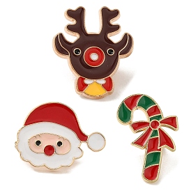 Christmas Series Golden Aolly Brooches, Enamel Pins