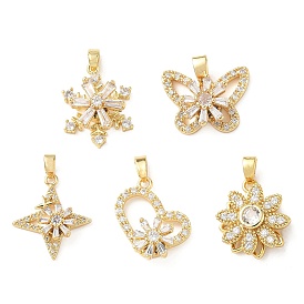 Вращающиеся подвески из латуни с микропаве из кубического циркония, для успокаивающей медитации, золотые