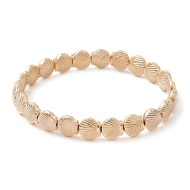 Bracelets extensibles en perles en forme de coque en plastique abs pour femmes