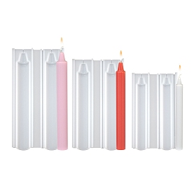 3 шт. 3 стили гладкие обычные большие, средний, маленький, силиконовые формы для длинных круглых ножек свечей, колонка
