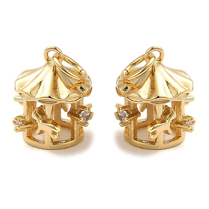 Покрытие стойки латунь микропаве прозрачные подвески из кубического циркония, без кадмия и без свинца, карусель