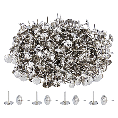 400Pcs Iron Nails, Furniture Repairing Supplies, Flat Round