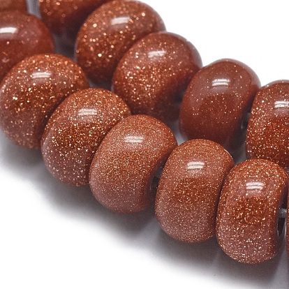 Synthetic Goldstone Beads Strands, Rondelle