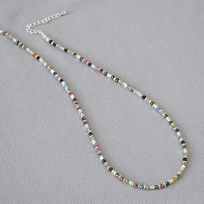 Vintage Irregular Multicolor Gemstone Beaded Necklace - Retro, Artistic, Statement Piece.