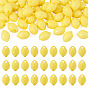 50Pcs Opaque Acrylic Beads, Lemon, Top Drilled