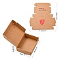 Kraft Paper Gift Box, Wedding Decoration, Folding Boxes, with Heart Pattern