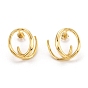 925 Sterling Silver Stud Earrings, with Ear Nuts, Ring