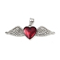 Подвески из эмали и сплава, сердце с крыла