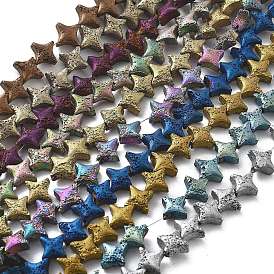 Гальванические бусины из натуральной лавы, звезда