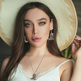 Комплекты из ожерелий и серег из богемного сплава для женщин, ковбойский сапог