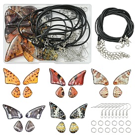 DIY Schmetterlingsflügel Harz Harz Anhänger Ohrringe/Halskette Herstellung Kits