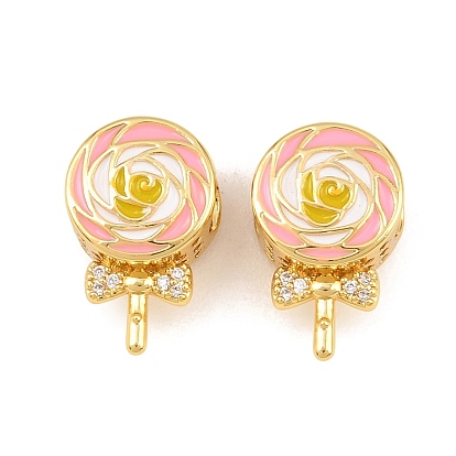 Латунь микропаве прозрачный кубический цирконий европейский бисер, крупные бусины хоэль, леденец, с эмалью