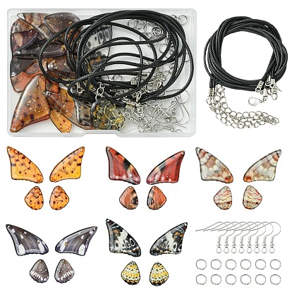 DIY Schmetterlingsflügel Harz Harz Anhänger Ohrringe/Halskette Herstellung Kits