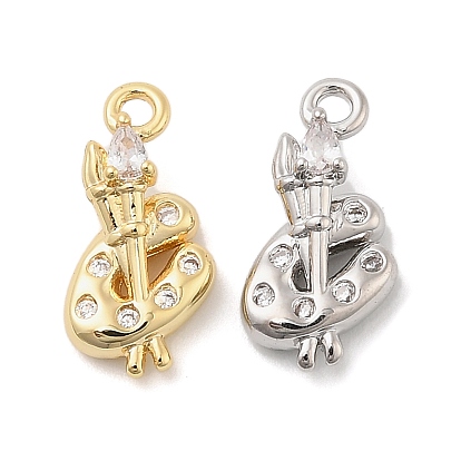 Латунные микро проложить кубического циркония подвески, палитра и кисти