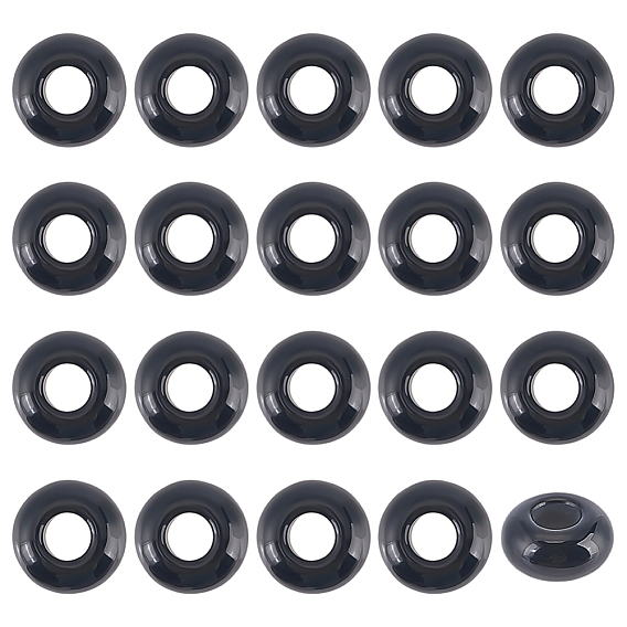 20шт. натуральные драгоценные камни европейские бусины, рондель, бусины с большим отверстием