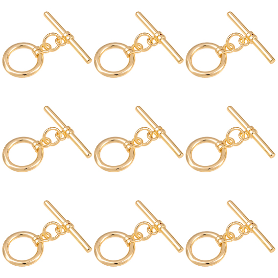 10 комплекты латунных застежек-тоглов, с прыжковых колец